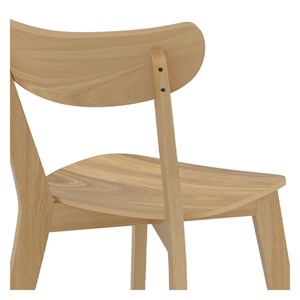 Lot de 2 chaises en bois clair - tabata