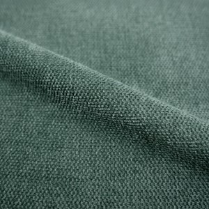 Chaise en bois d'hévéa et tissu vert chiné - héloïse