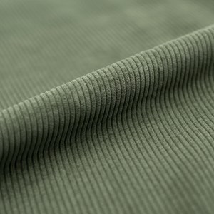 Lot de 2 chaises en velours côtelé vert kaki et dossier en noyer - jade