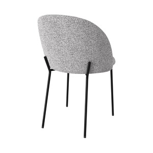 Lot de 2 chaises en tissu chiné gris clair - karl