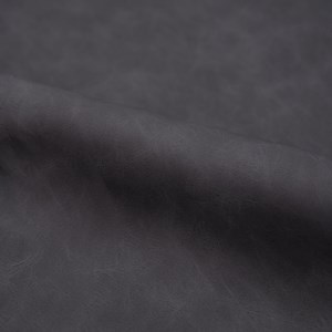 Lot de 2 chaises en cuir synthétique gris foncé et métal noir - killi