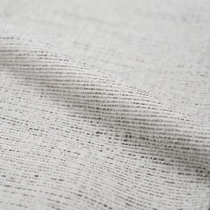 Lot de 2 chaises en tissu gris clair chiné et pieds en métal noir - nao