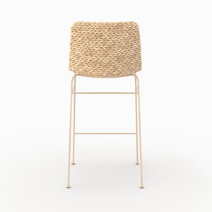 Lot de 2 chaises pour îlot central 66 cm en matière naturelle - faro