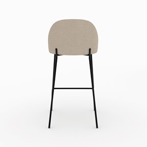 Lot de 2 chaises pour îlot central en tissu bouclé beige 66 cm - karl