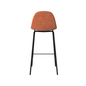 Lot de 2 chaises pour îlot central en tissu terracotta 65,5 cm - henrik