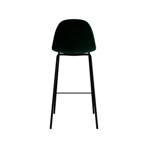 Lot de 2 chaises pour îlot central 65 cm en velours vert foncé - henrik