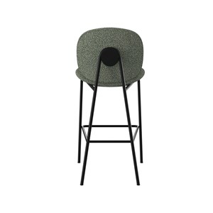 Lot de 2 chaises pour îlot central en tissu bouclé vert 63,5 cm - iris