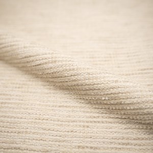 Lot de 2 chaises en tissu beige chiné et bois - simone