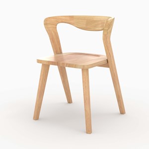 Chaise en bois d'hévéa clair - vega