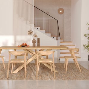 Chaise en bois d'hévéa clair - vega