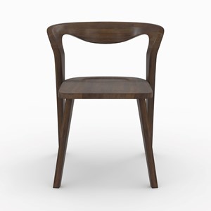 Chaise en bois d'hévéa foncé - vega