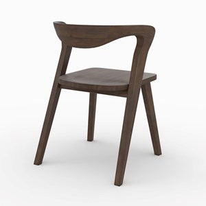 Chaise en bois d'hévéa foncé - vega