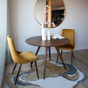 Lot de 2 chaises en velours jaune moutarde - vinni