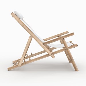 Chilienne en bambou et toile blanche - vadella