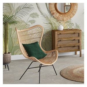 Commode en cannages et bois 3 tiroirs - tiki