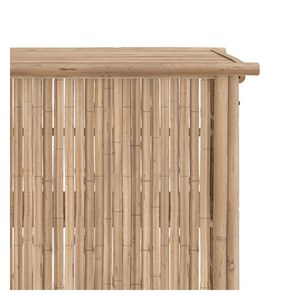 Ensemble bar et chaise de bar de jardin en bambou (lot de 2) - vadella