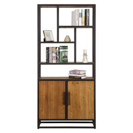 Etagère en bois de cèdre recyclé et métal - raffi