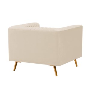 Fauteuil en velours beige - gatsby