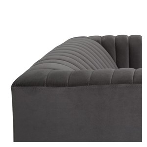 Fauteuil en velours gris - gatsby