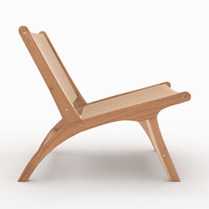 Fauteuil kilka en bois de teck et cordage en loom - kilka