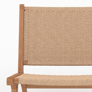 Fauteuil kilka en bois de teck et cordage en loom - kilka