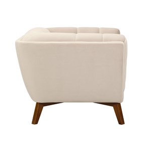 Fauteuil en velours beige - mona