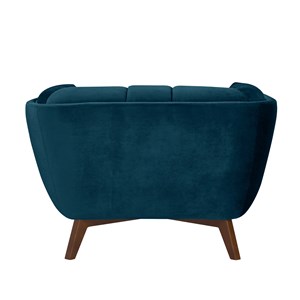 Fauteuil en velours bleu foncé - mona