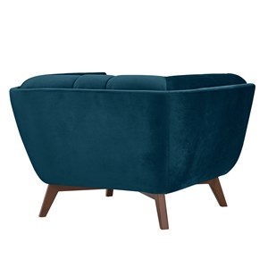 Fauteuil en velours bleu foncé - mona