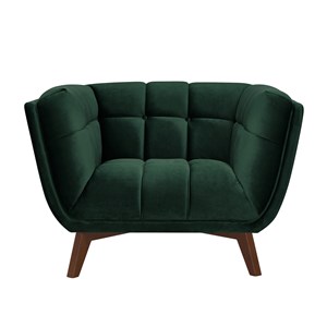Fauteuil en velours vert foncé - mona