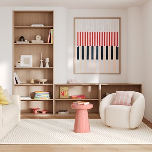 Fauteuil en tissu bouclé blanc - naya