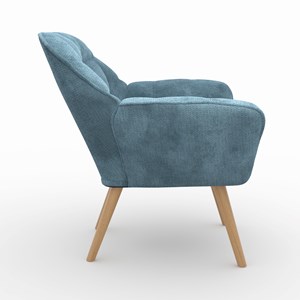 Fauteuil en tissu bleu - simba