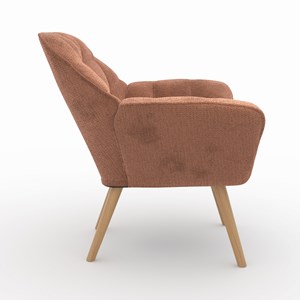 Fauteuil en tissu rouge ancien - simba