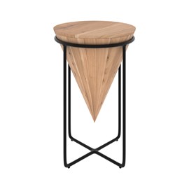 Grande sellette en bois d'accacia et métal d41 cm - mafana