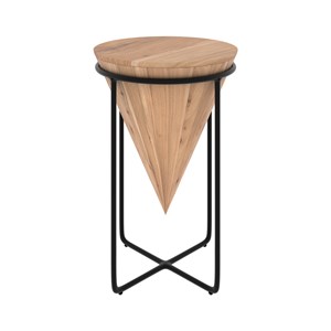 Grande sellette en bois d'accacia et métal d41 cm - mafana