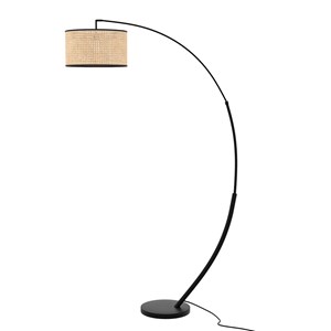 Lampadaire en rotin et métal - aimée