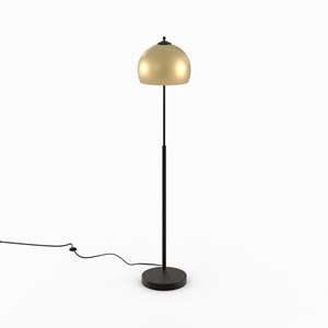 Lampadaire en métal couleur noir et laiton - dinard