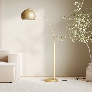 Lampadaire en métal couleur laiton - dinard