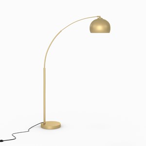 Lampadaire en métal couleur laiton - dinard