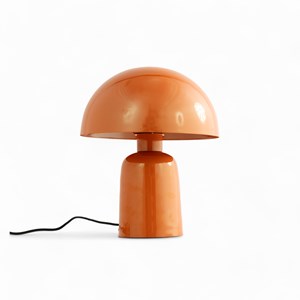 Lampe champignon en métal orange - clara