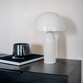 Lampe en métal blanc - joy