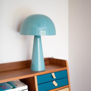 Lampe à poser en métal bleu clair - livia