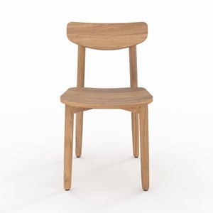 Lot de 2 chaises de jardin en bois de teck recyclé - lufy