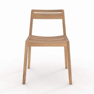 Lot de 2 chaises de jardin en bois de teck recyclé - zao