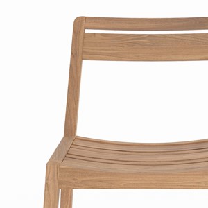 Lot de 2 chaises de jardin en bois de teck recyclé - zao
