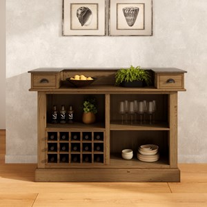 Meuble de bar en bois de cèdre recyclé et métal - spritz