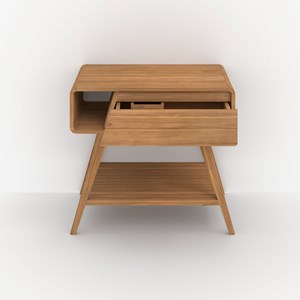 Meuble de salle de bain en bois de teck 90 cm - kafa