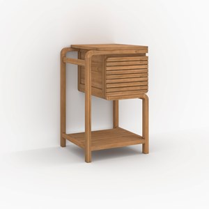 Meuble de salle de bain en bois de teck 50 cm - lucette