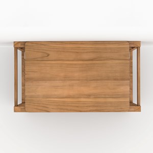 Meuble de salle de bain en bois de teck 90 cm - lucette