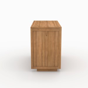 Meuble de salle de bain en bois de teck 110 cm - pernelle