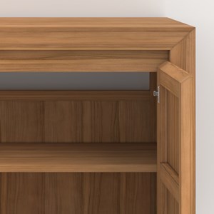 Meuble de salle de bain en bois de teck 110 cm - pernelle